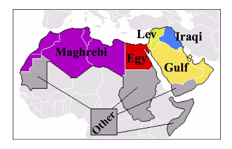 Карта диалектов арабского языка